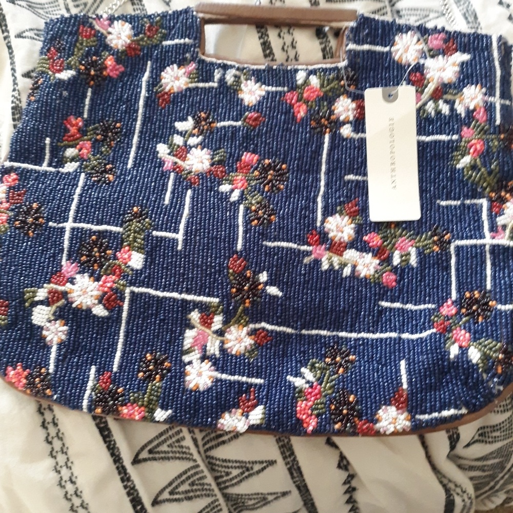 NWT Anthropologie Beaded handbag